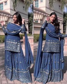 Blue Casual dress fantastic look